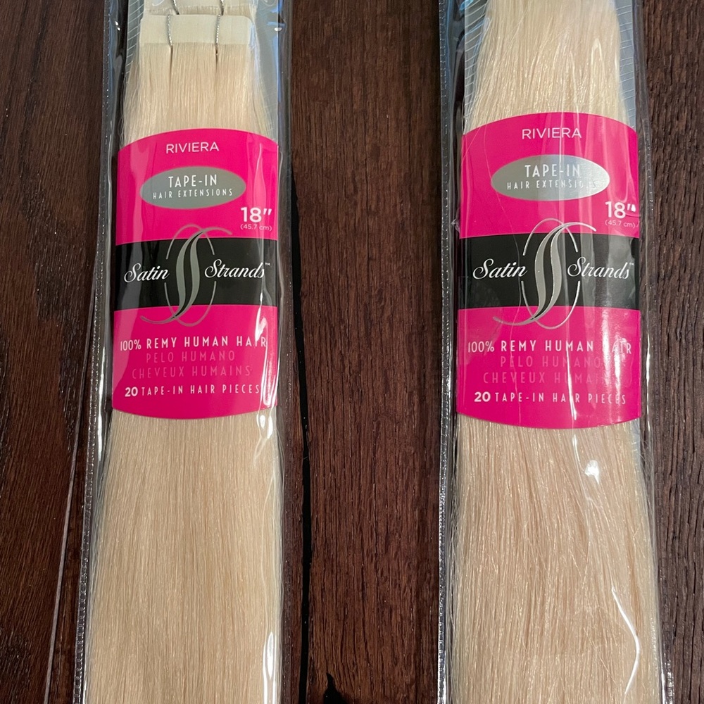 Bleach Blonde Tape-In Hair Extensions